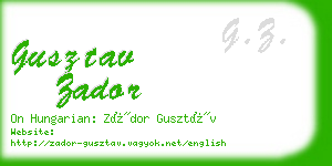 gusztav zador business card